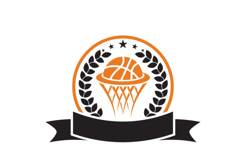 Basketbalteamlogo sjabloon