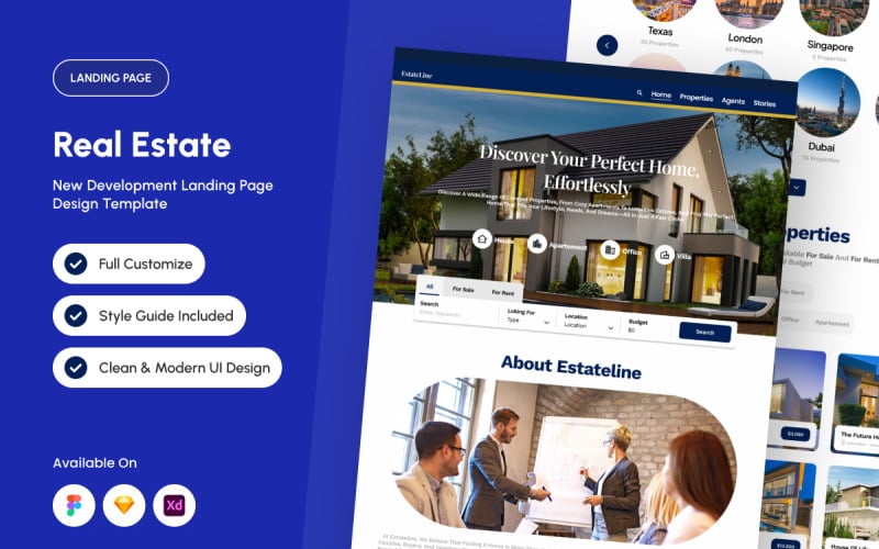 EstateLine – Sida för fastighetsprojekt