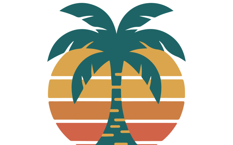 Palmträd silhuett vektor konst design