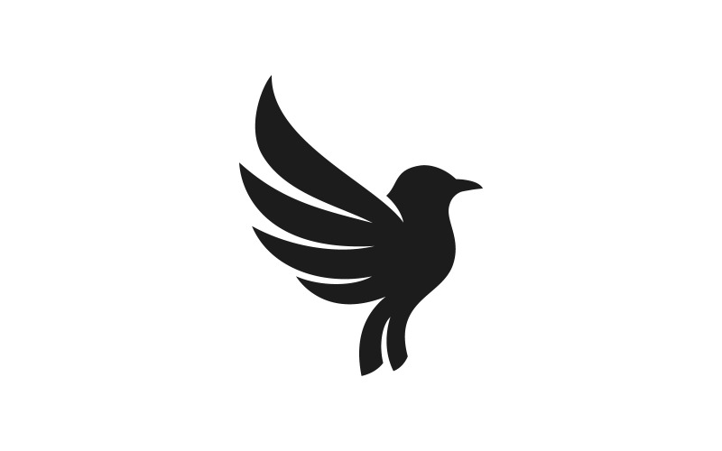Bird logo on the silhouette branch vector design V8