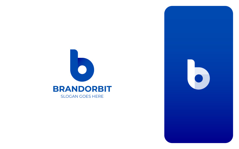 Modello di logo con lettera BO e cerchio