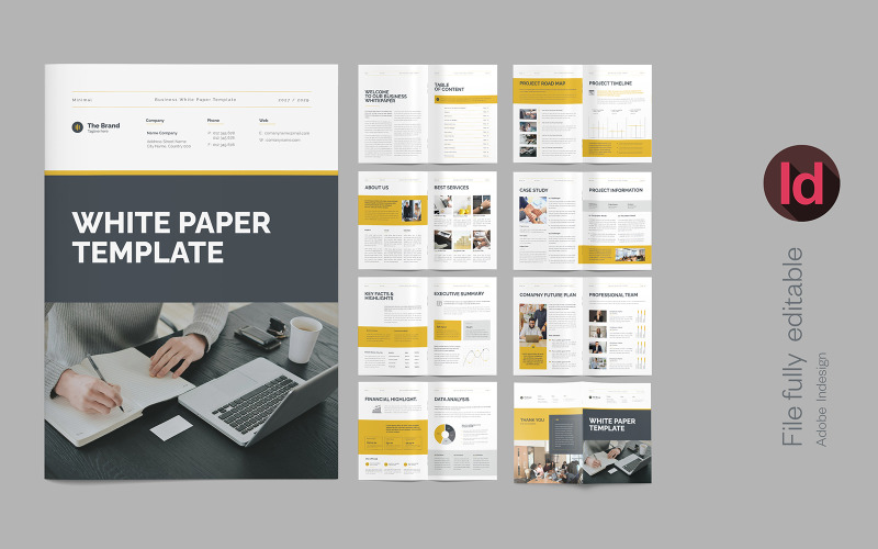 Modello di white paper, progettazione di modelli di white paper aziendali