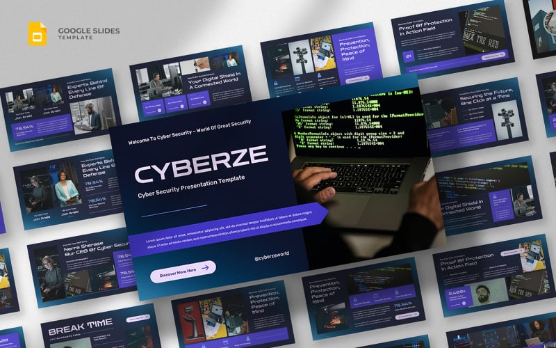 Cyberze - Plantilla de Google Slides sobre ciberseguridad