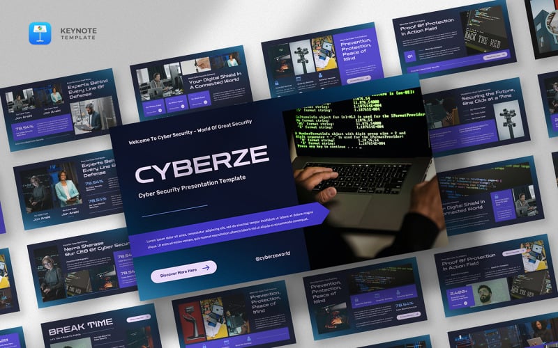 Cyberze - Keynote-sjabloon voor cyberbeveiliging