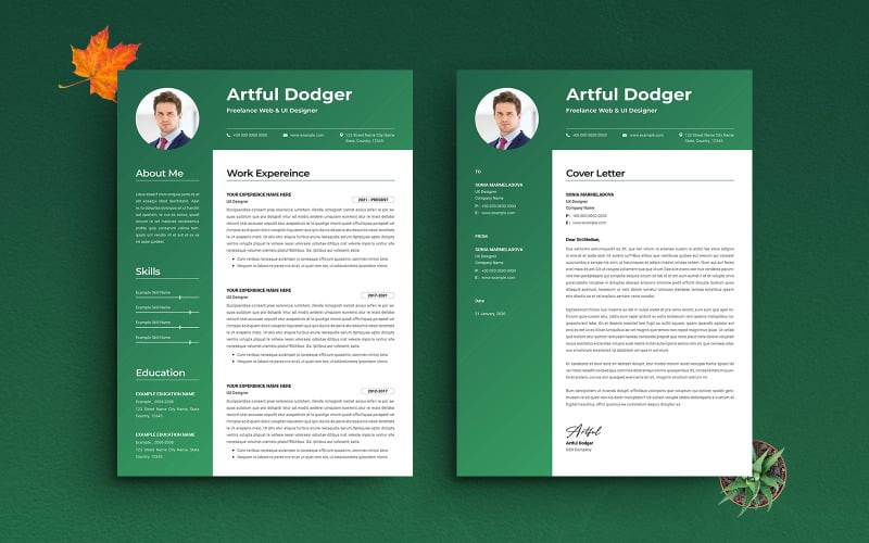 Modello di curriculum professionale gratuito - Design CV moderno e creativo gratuito