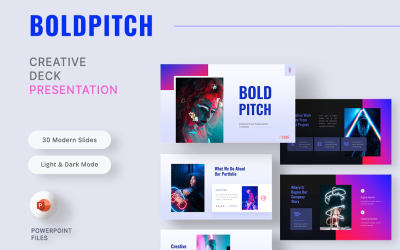BoldPitch – 双模式 PowerPoint 模板