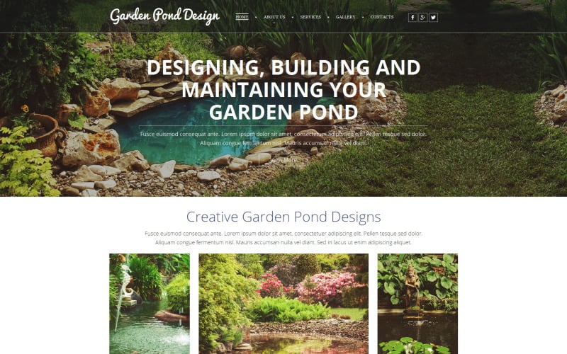 Garden Design Moto CMS 3 Template