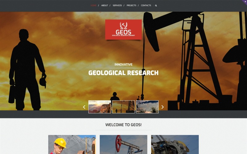 Industriell responsiv webbplatsmall