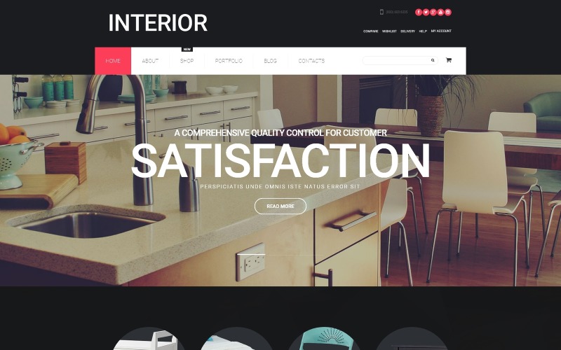 дизайн интерьера woocommerce тема