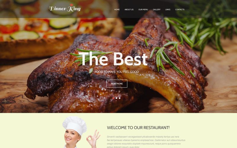 Modèle de site Web réactif pour café et restaurant