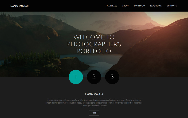 фотограф портфолио moto cms 3 шаблон