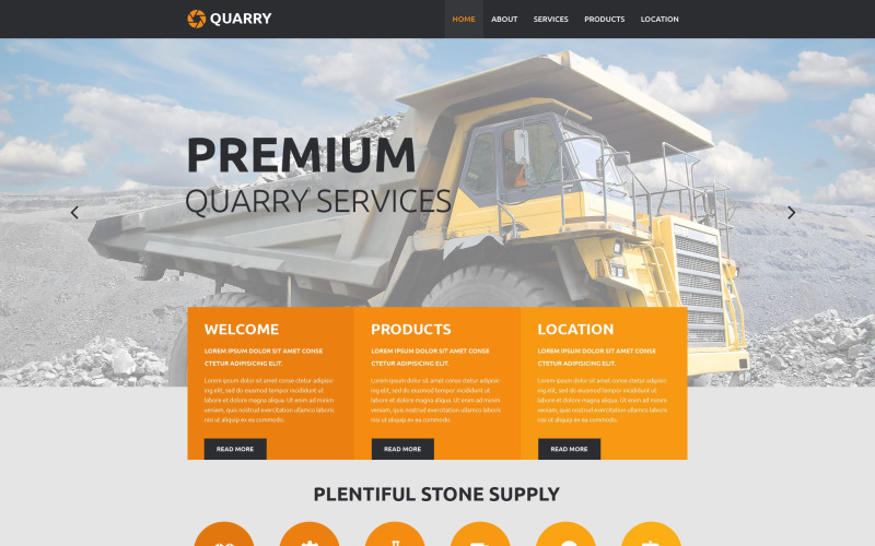 Plantilla para sitio web de Quarry