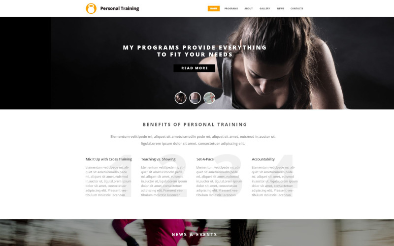 Plantilla web para sitio web de Sport Club