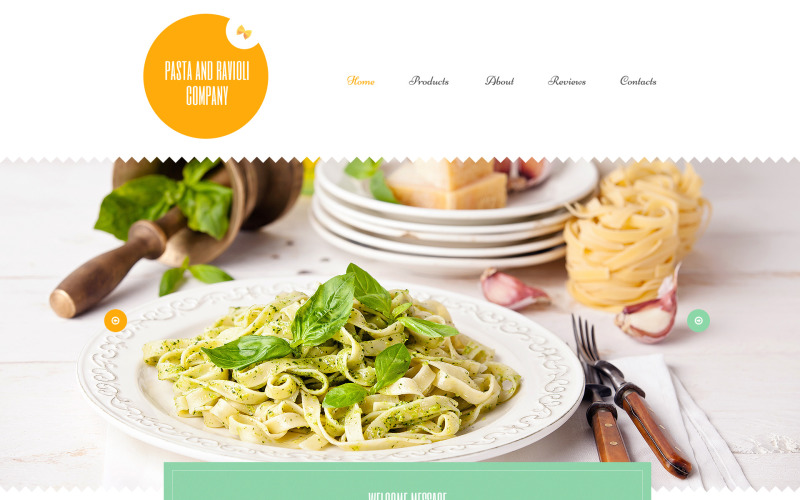 Тема для WordPress компанії Pasta and Ravioli Company
