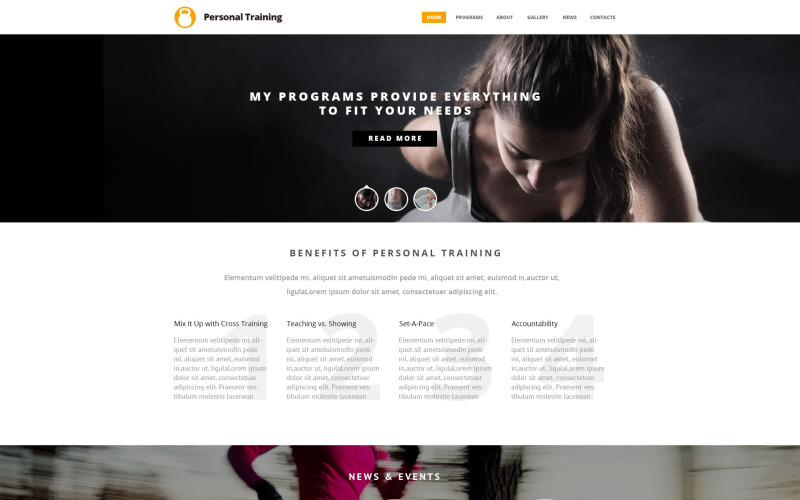 Website sjabloon voor sportclub