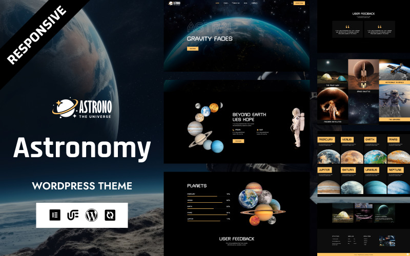 Astronomo - Il tema WordPress Elementor definitivo per l'astronomia