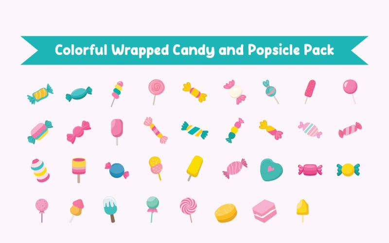 Colorful Wrapped Candy Pack