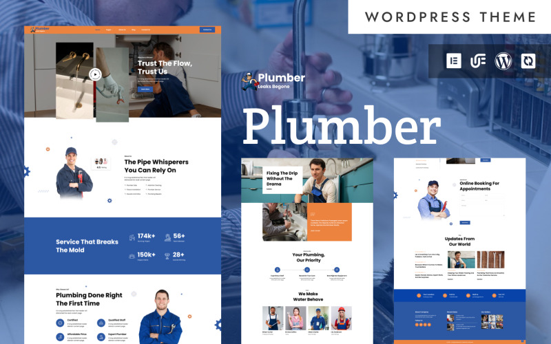 Hydraulik - Motyw WordPress Elementor dla usług hydraulicznych