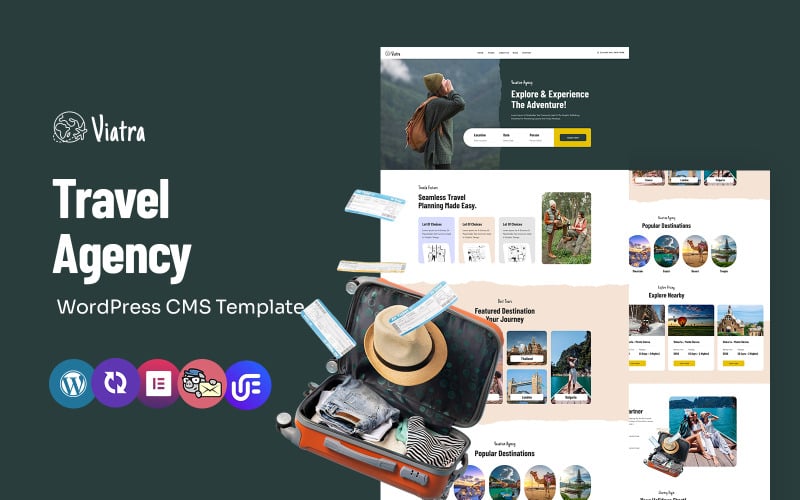 Viatra - 旅行社多用途 WordPress Elementor 主题