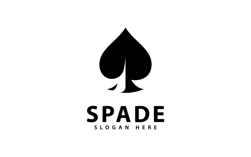 Icona vettoriale del logo Asso di picche V11