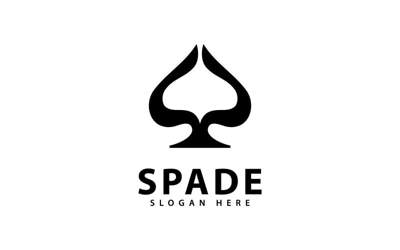 Icona vettoriale del logo Asso di picche V12