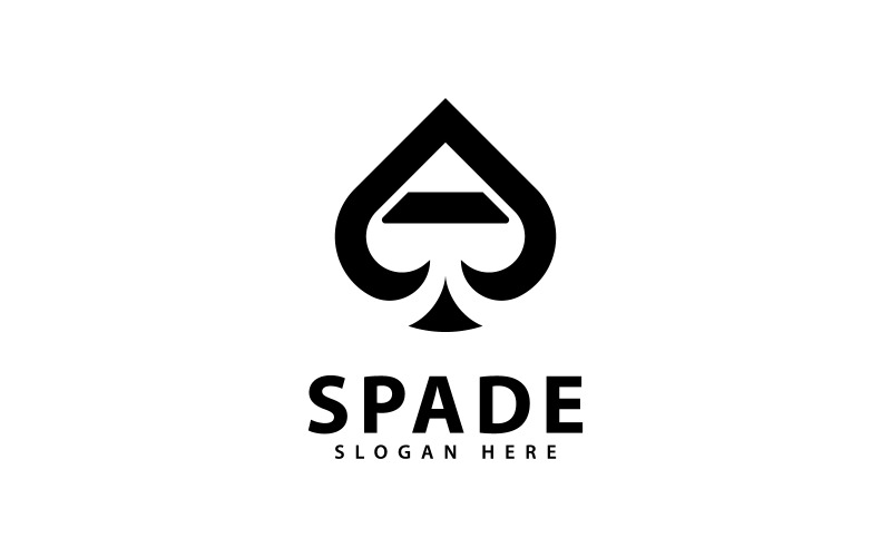 Ace of Spade Logo Design Vector Icon V2