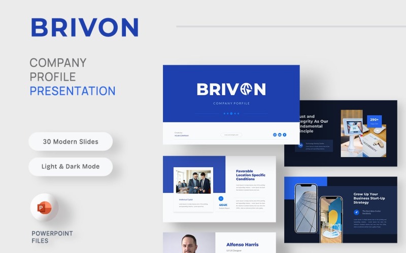 Brivon – Professioneel bedrijfsprofiel PowerPoint
