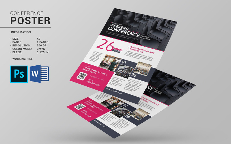 Modello di progettazione del volantino per conferenza aziendale