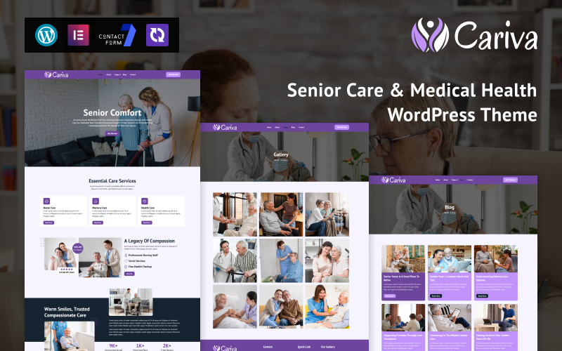 Cariva – Yaşlı Bakımı ve Tıbbi Sağlık WordPress Teması