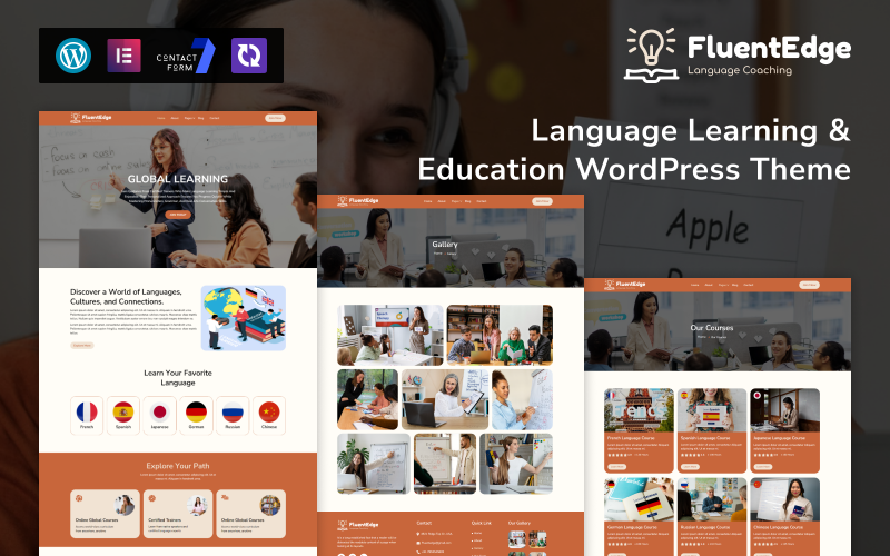 FluentEdge – WordPress-tema för språkinlärning och utbildning