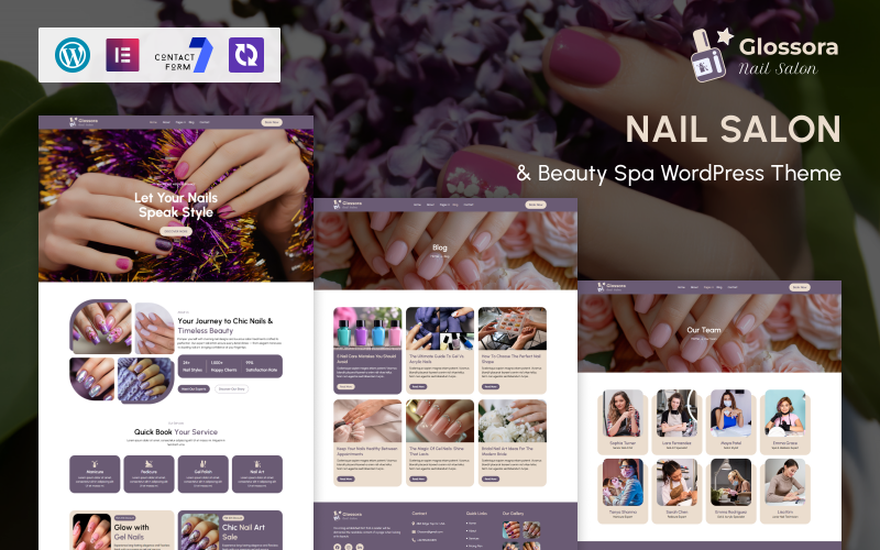 Glossora – WordPress-tema för nagelsalong och skönhetsspa