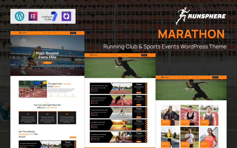 RunSphere – Tema WordPress para Maratonas, Clubes de Corrida e Eventos Esportivos