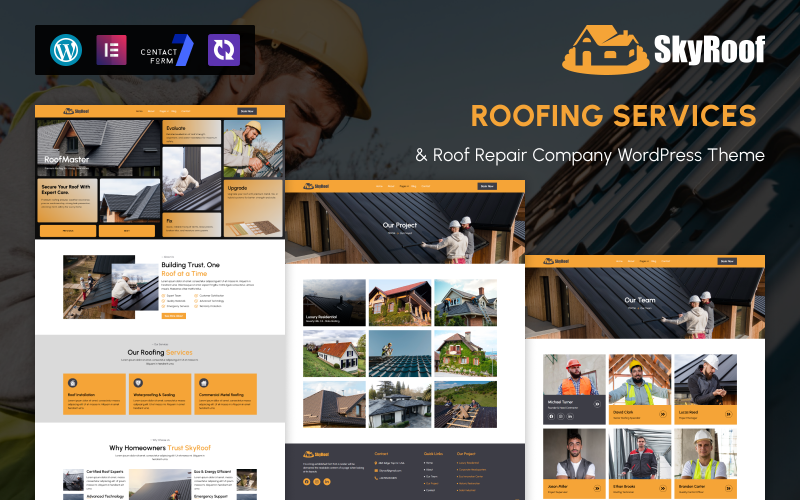 SkyRoof – 屋顶服务与屋顶维修公司 WordPress 主题