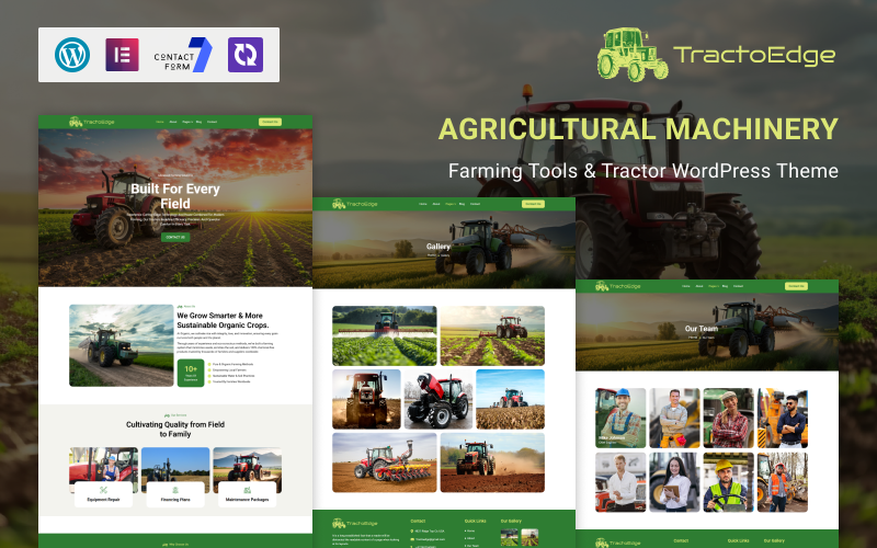TractoEdge – Tarım Makineleri, Tarım Aletleri ve Traktör WordPress Teması
