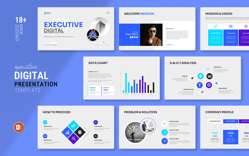 Цифровой шаблон PowerPoint для руководителей