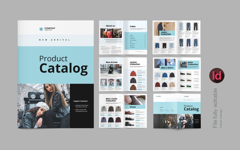 Modecatalogus sjabloon | InDesign Lookbook | Kledingmerkcatalogus | Moderne modebrochure