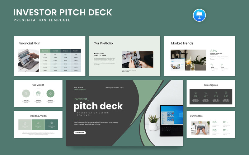 Vorlage für eine Investoren-Pitch-Deck-Keynote