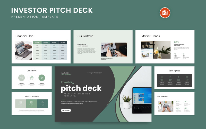 PowerPoint-sjabloon voor investeerderspitch-deck