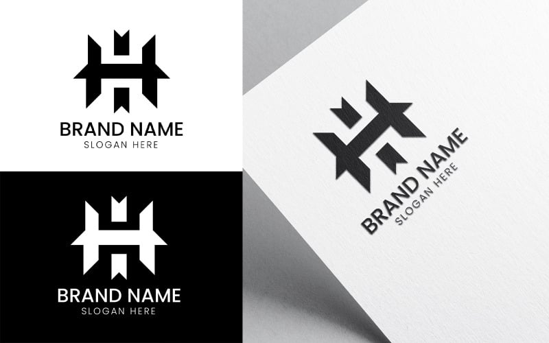 Letter H Home logo ontwerp-1018