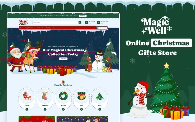Magic Well – Christmas Responsive Shopify Theme for eCommerce