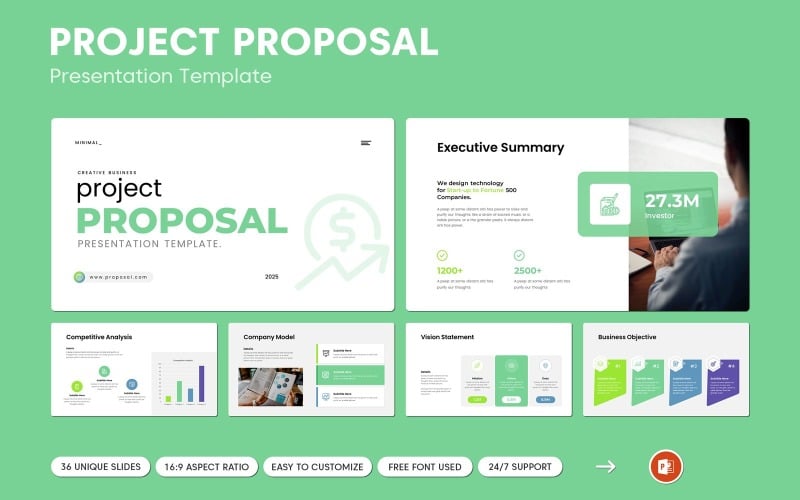 Project Proposal PowerPoint - Template - TemplateMonster