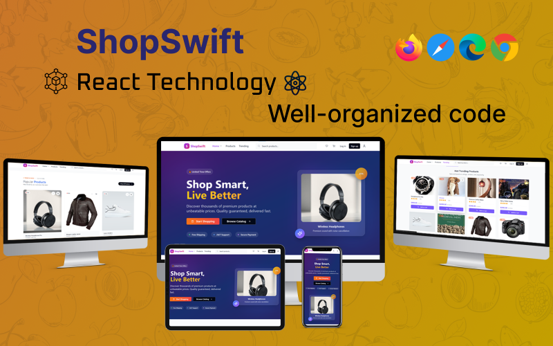 ShopSwift – Modern React eTicaret Ön Uç Teması