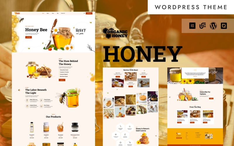 Organic Honet - Farma miodu i sklep pszczelarski Motyw WooCommerce WordPress Elementor