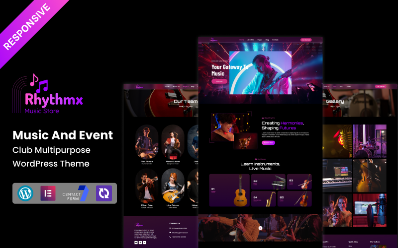 Rhythmx – Mehrzweck-WordPress-Theme für Musik- und Eventclubs (responsiv)