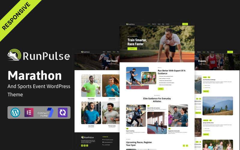 RunPulse - WordPress Elementor-thema voor marathons en sportevenementen