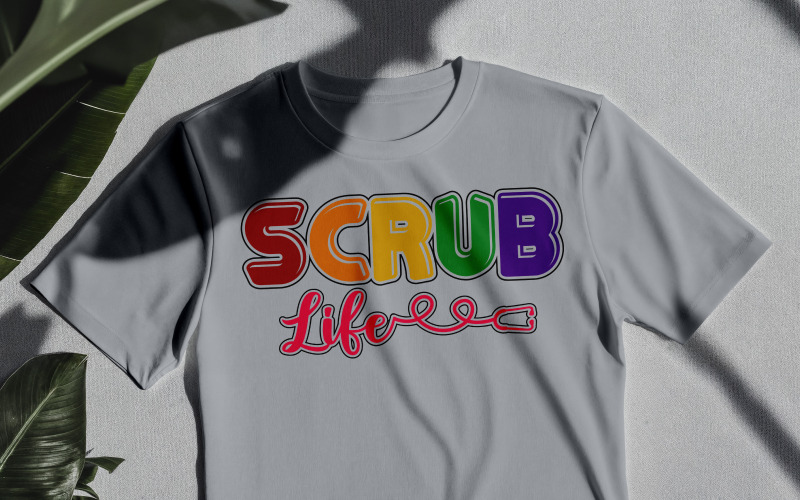 Vida de enfermera con estetoscopio: diseño de camiseta, uniforme médico SVG PNG