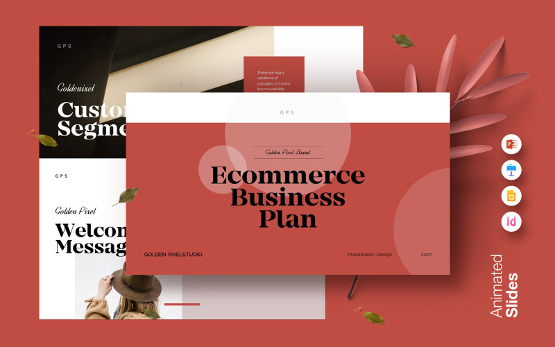 E-commerce-bedrijfsplan met PowerPoint, Keynote, Google Slides en InDesign