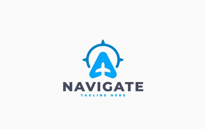 Modèle de logo pour la navigation de voyage