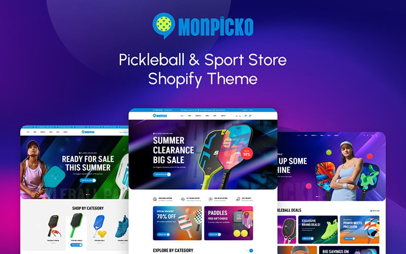 Monpicko - 匹克球运动商店 Shopify 主题 OS 2.0