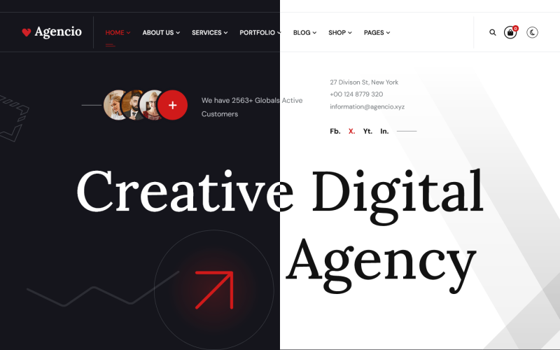 Agencio — шаблон для Joomla 5 и 6 для агентств и электронной коммерции